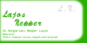 lajos nepper business card